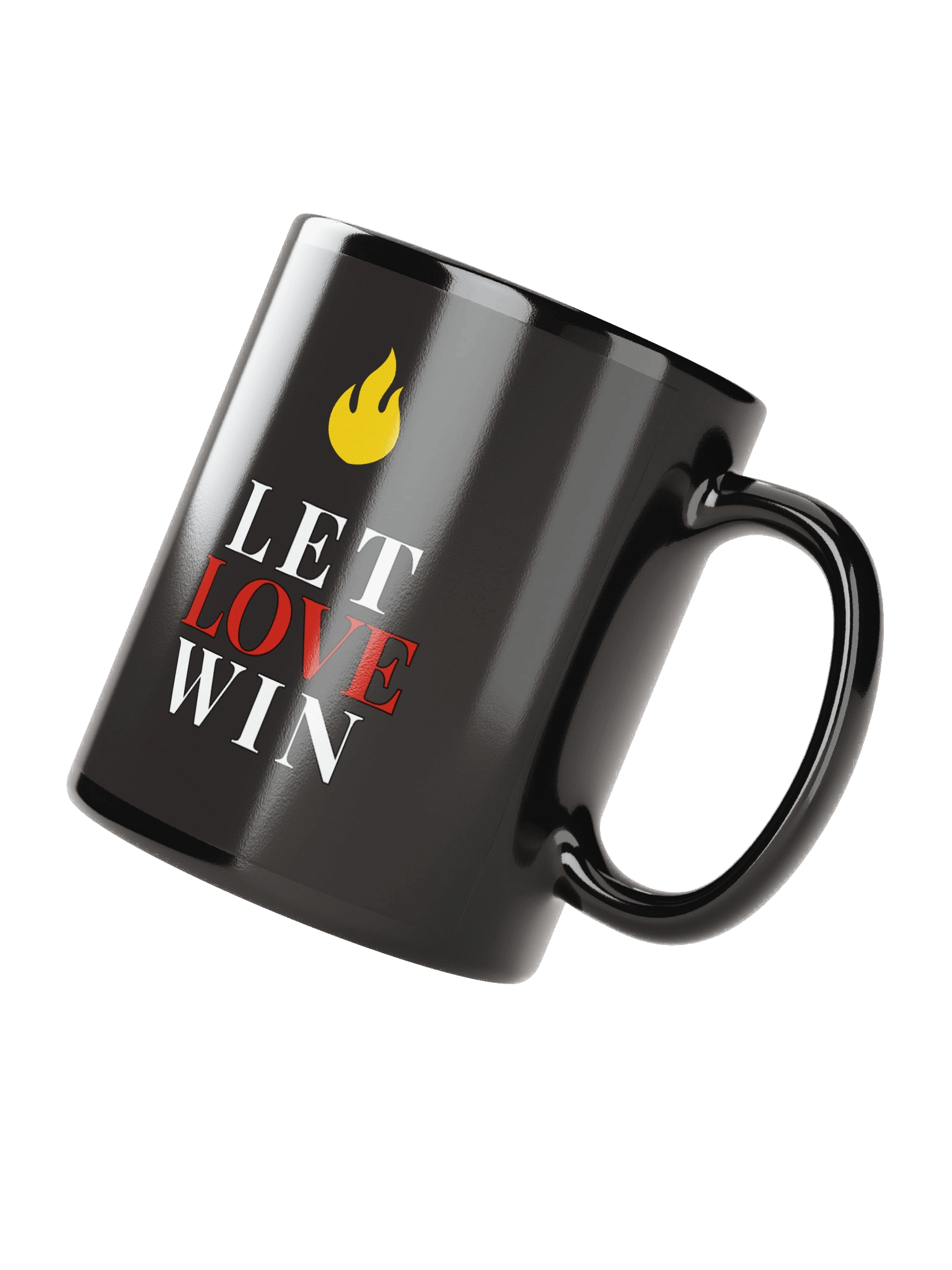 Let Love Win Flame Black Mug - LTW product image (3)