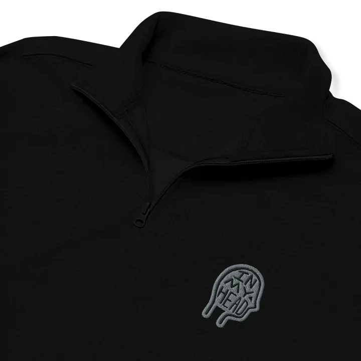 In My Head (smoke design) embroidered quarter zip product image (1)