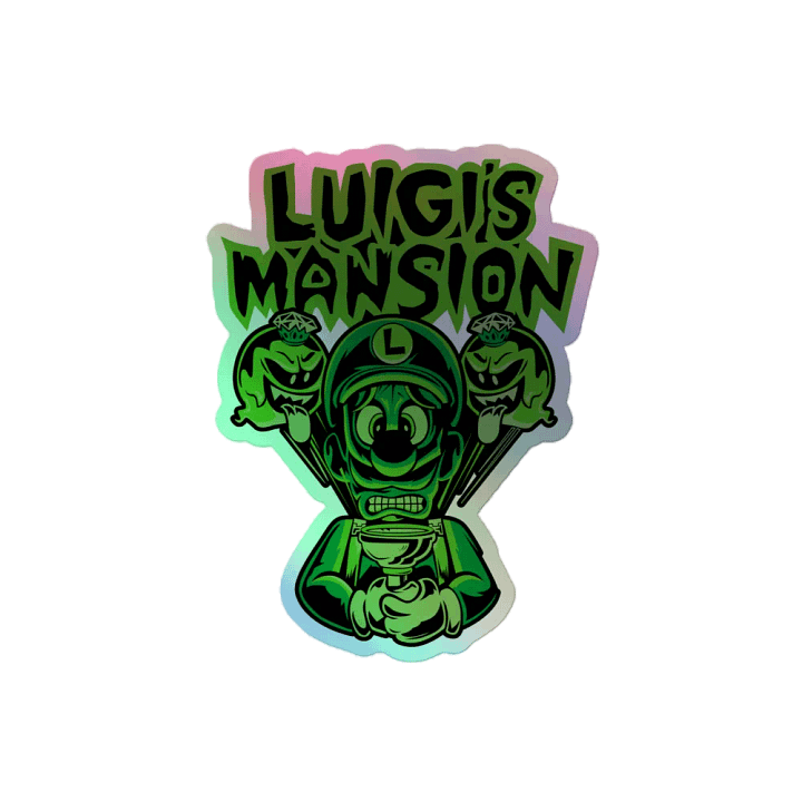 Luigi mansion holo sticker product image (2)