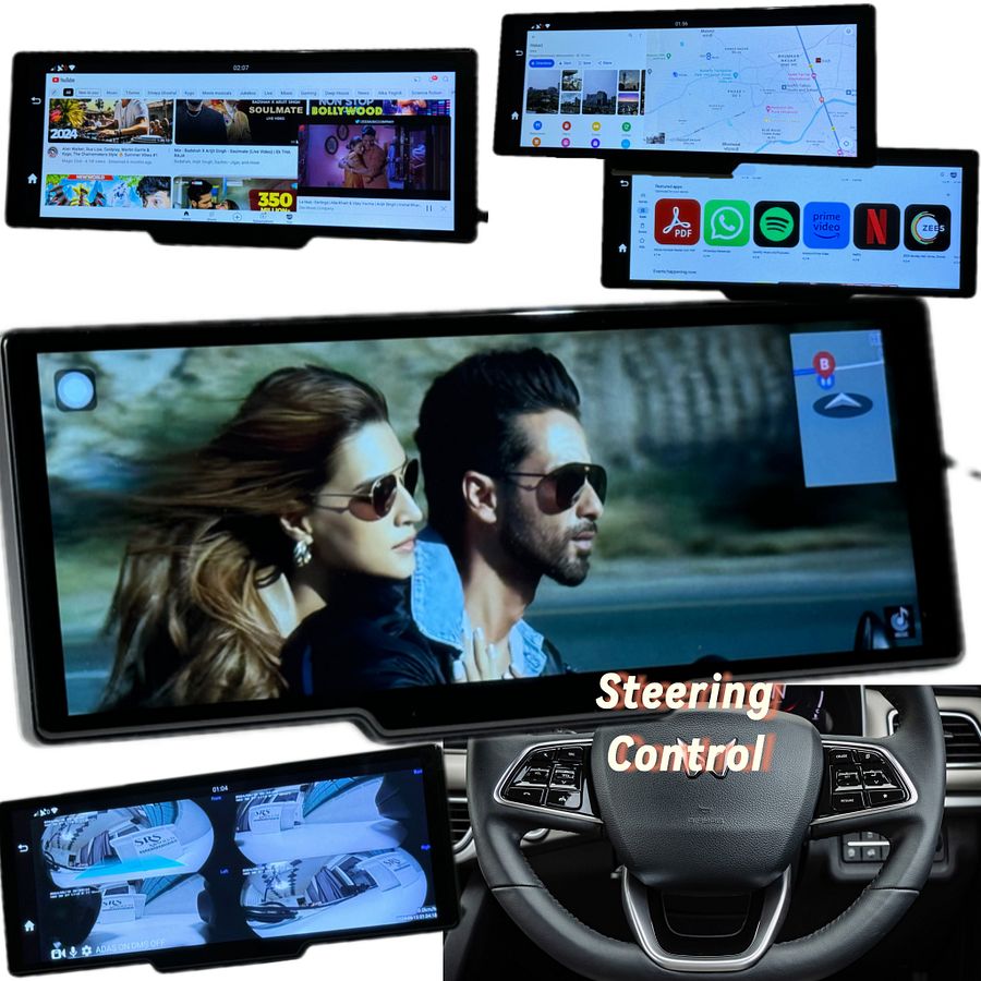SRS ABSOLUTE 4CH 4G Smart 360° Dash Cam| Android| ADAS DMS| 24x7 Remote Audio/Video/GPS Monitor/Call/SOS| BT WIFI HotSpot|Motion/G-Sensor| Maps-Apps-PlayStore MicroSD Support|Steering Control|Rev Park product image (9)