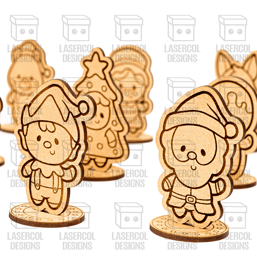Christmas Characters with Base - Laser Cut Files product image (6)
