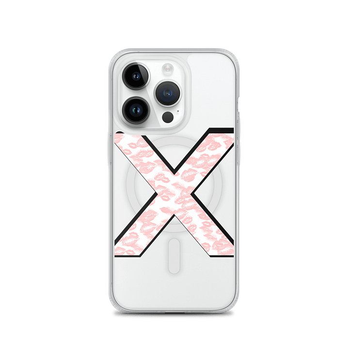 White X Pink Lipstick Kisses Phone Case product image (2)