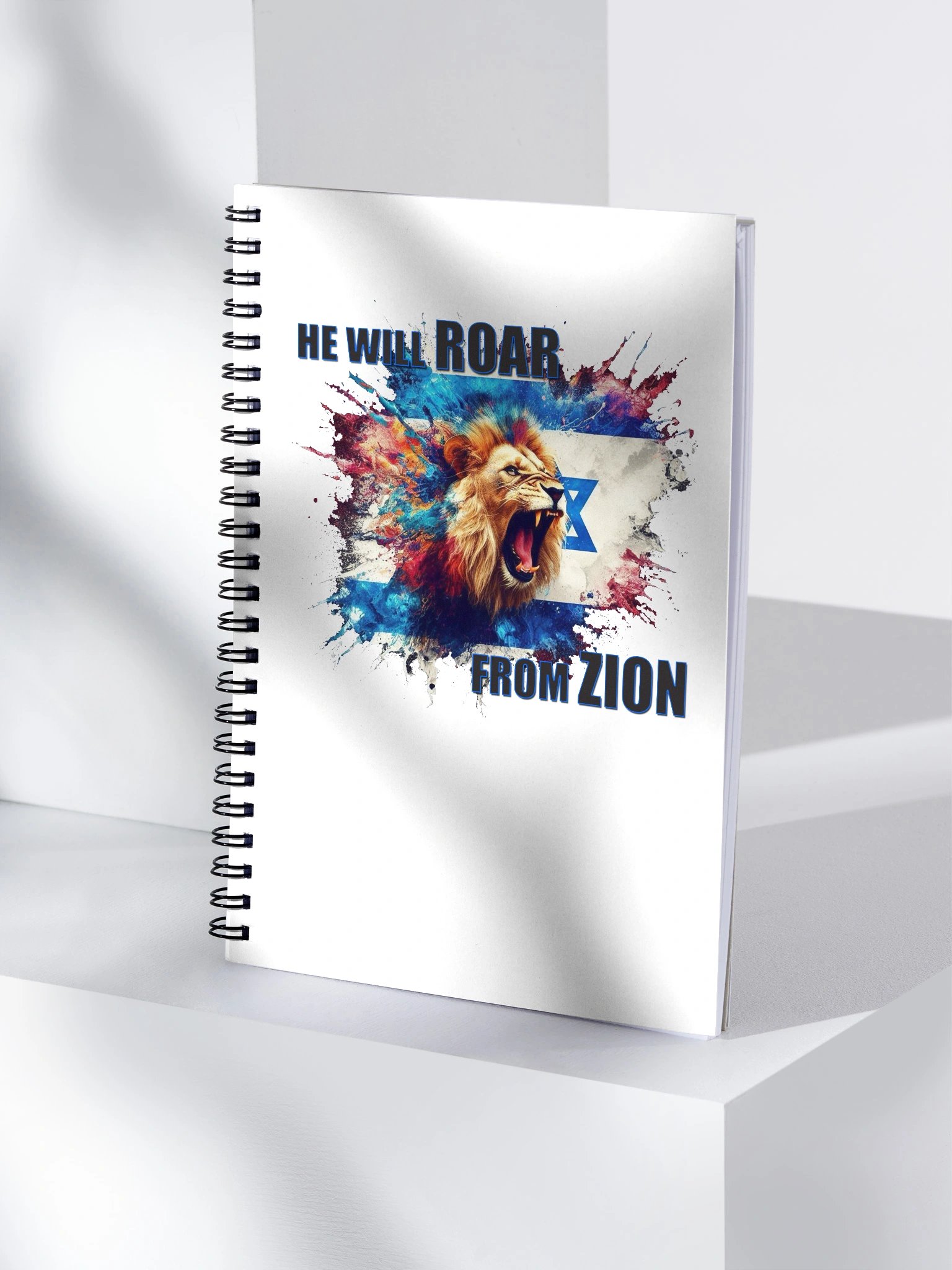 "HE WILL ROAR FROM ZION" Spiral Notebook product image (6)