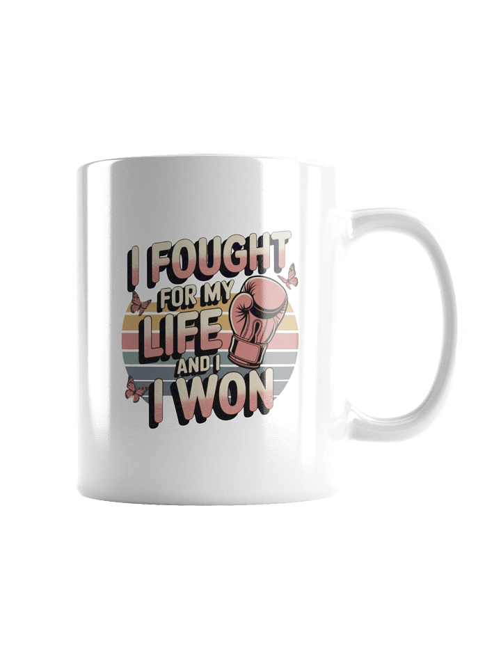 Victory Boxing Glove Breast Cancer Awareness Mug product image (4)