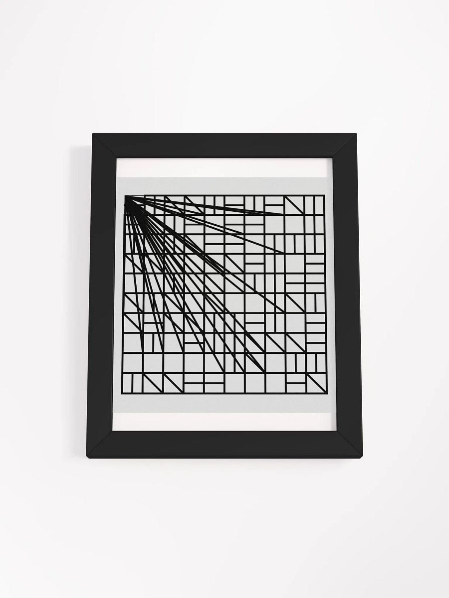 Shatter the Cube Geometric Grid Framed Poster product image (3)