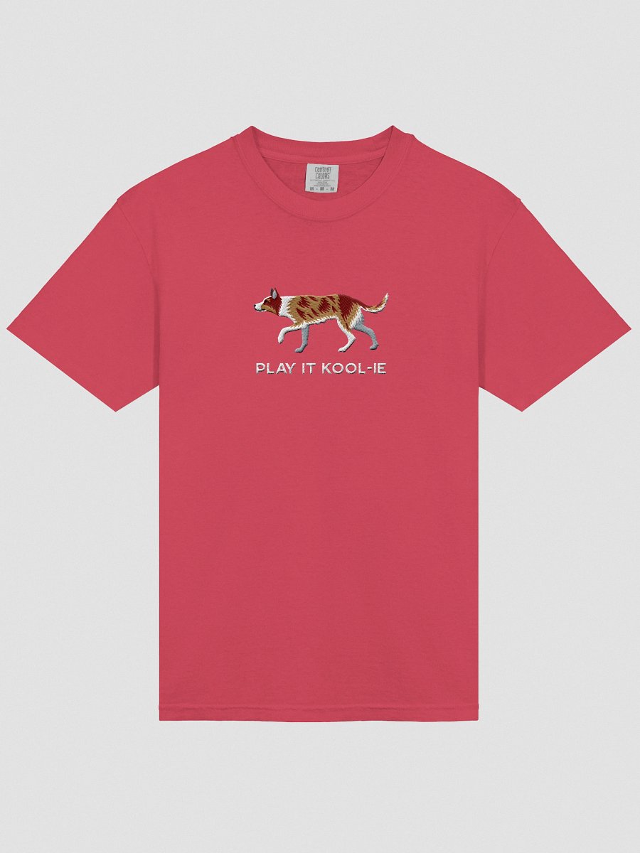 Play It Kool-ie T-Shirt(Embroidered) of an Australian Koolie(Red Merle Tricolor) product image (43)