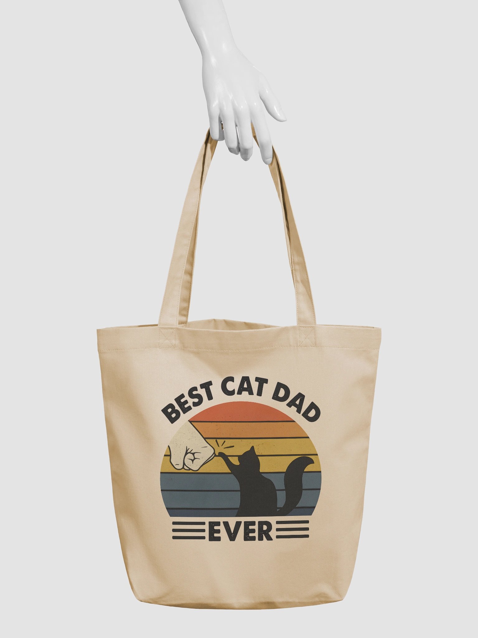 Cat Themed Tote Bag for Cat Dads – Best Cat Dad Ever Gift Idea product image (3)