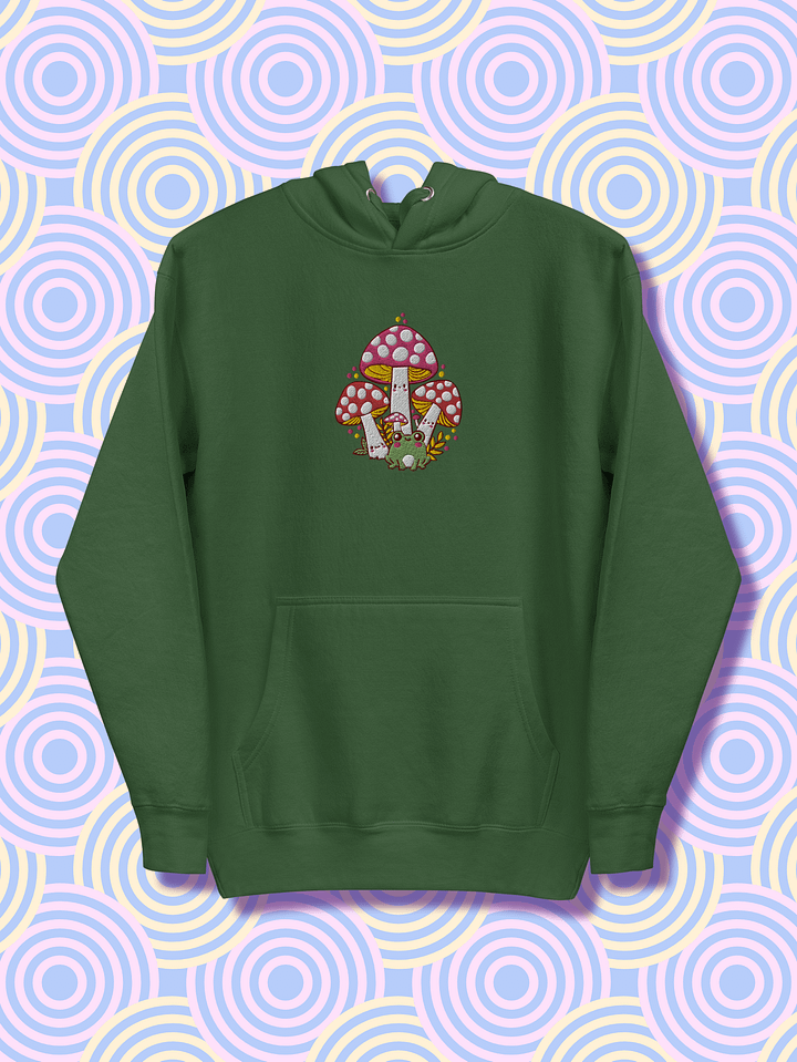 Whimsical Mushroom Frog Unisex Hoodie product image (2)