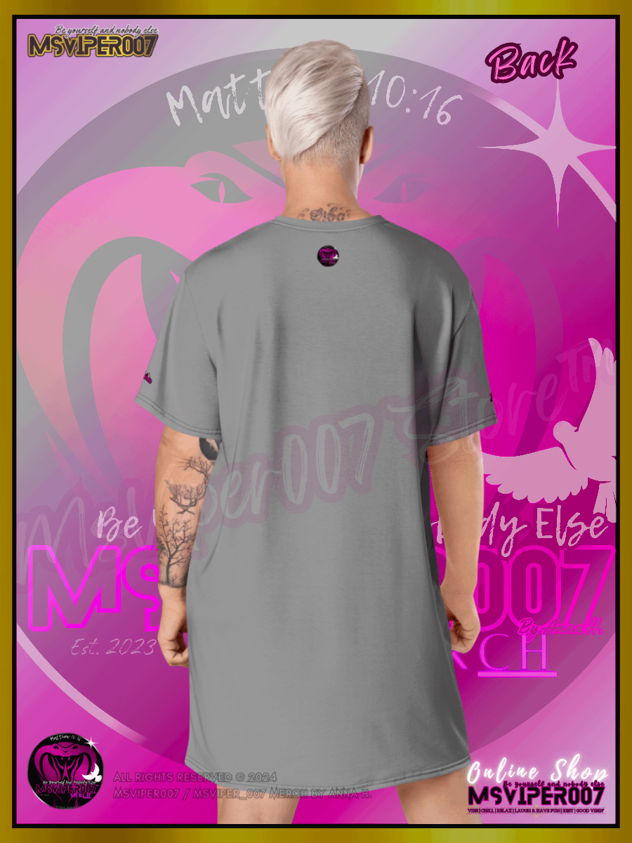 T-Shirt Dress - MsViper007's "Lady Gamers Are Awesome™ | [V3] (grey/solid)" T-Shirt Dress product image (8)