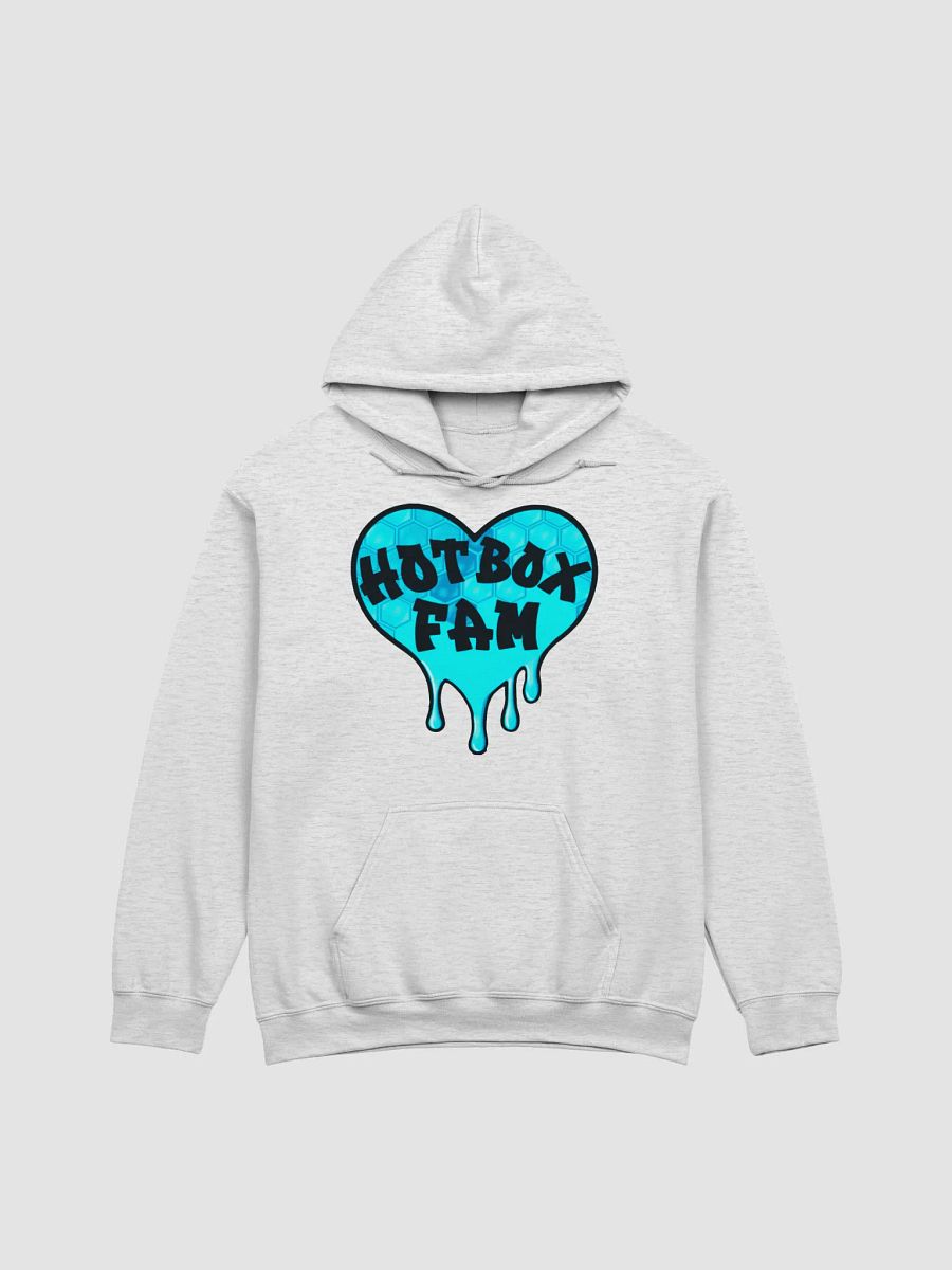 UNISEX HOT BOX FAM BRIGHT BLUE HONEY COMB LOGO HOODIE product image (6)