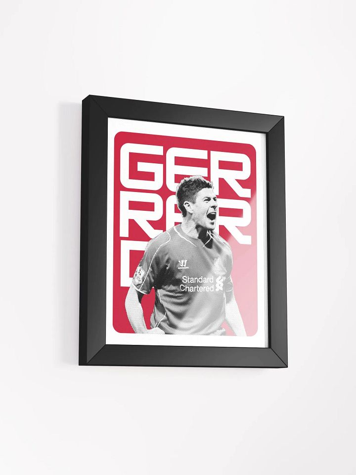 Steven Gerrard BW Liverpool Name Art Framed Print product image (1)