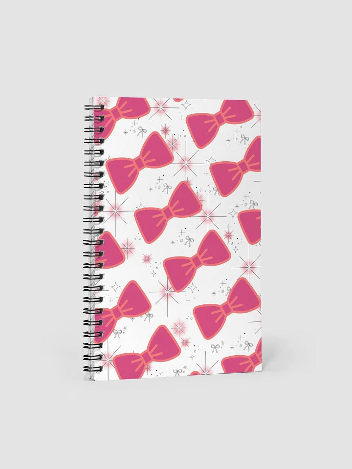 Whimsical Pink Bow Spiral Notebook product image (1)