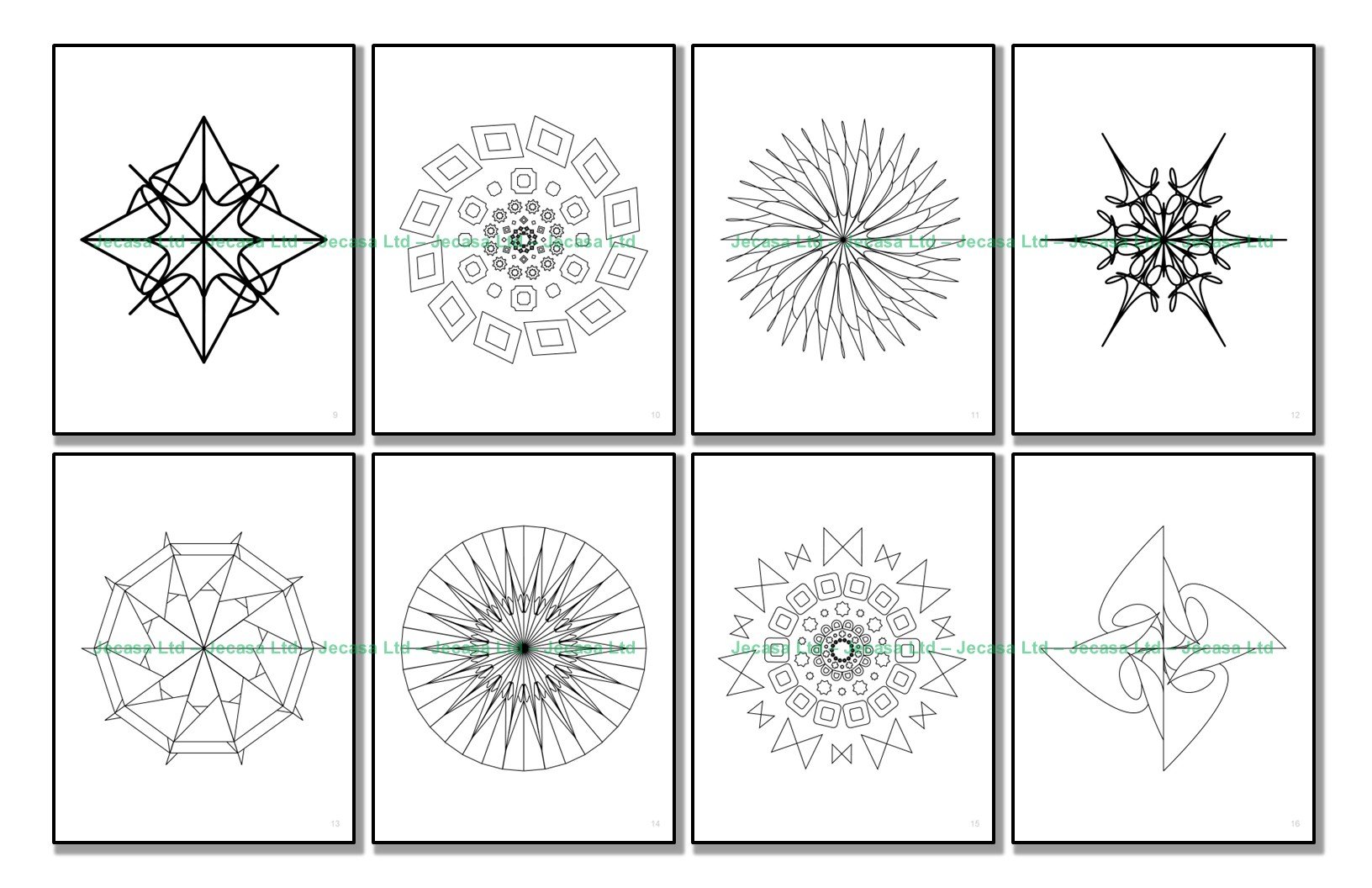 100 Geometric Mandala Coloring Pages | PDF | Digital File | Series GM2025 Vol. 11 product image (4)