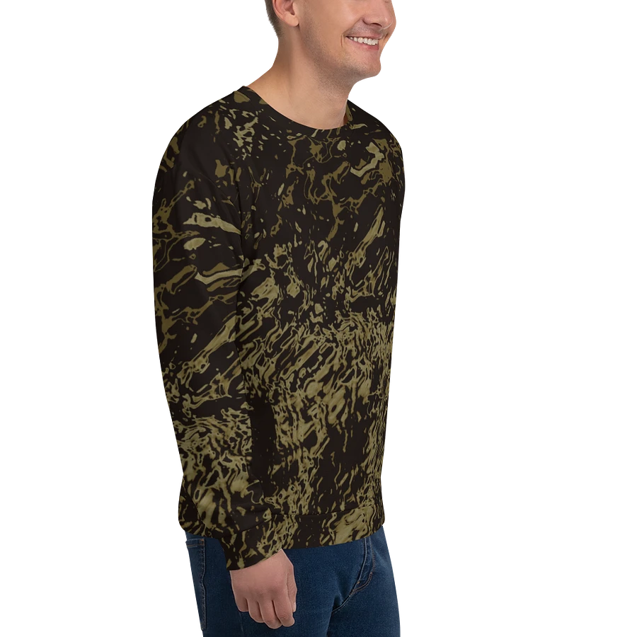 Abstract Brown and Black Marble Effect Unisex All Over Print Sweatshirt product image (5)