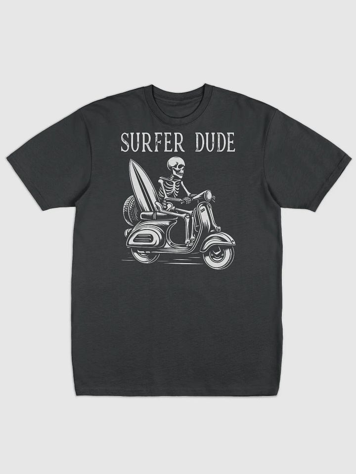 Surfer Skeleton on Scooter with Surfboard Tee product image (1)
