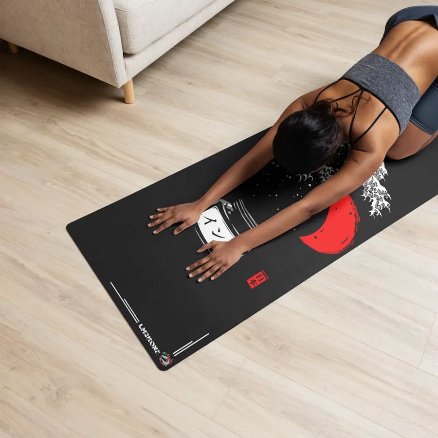 White Kanagawa's wave Japanese Ink - Yoga Mat product image (3)