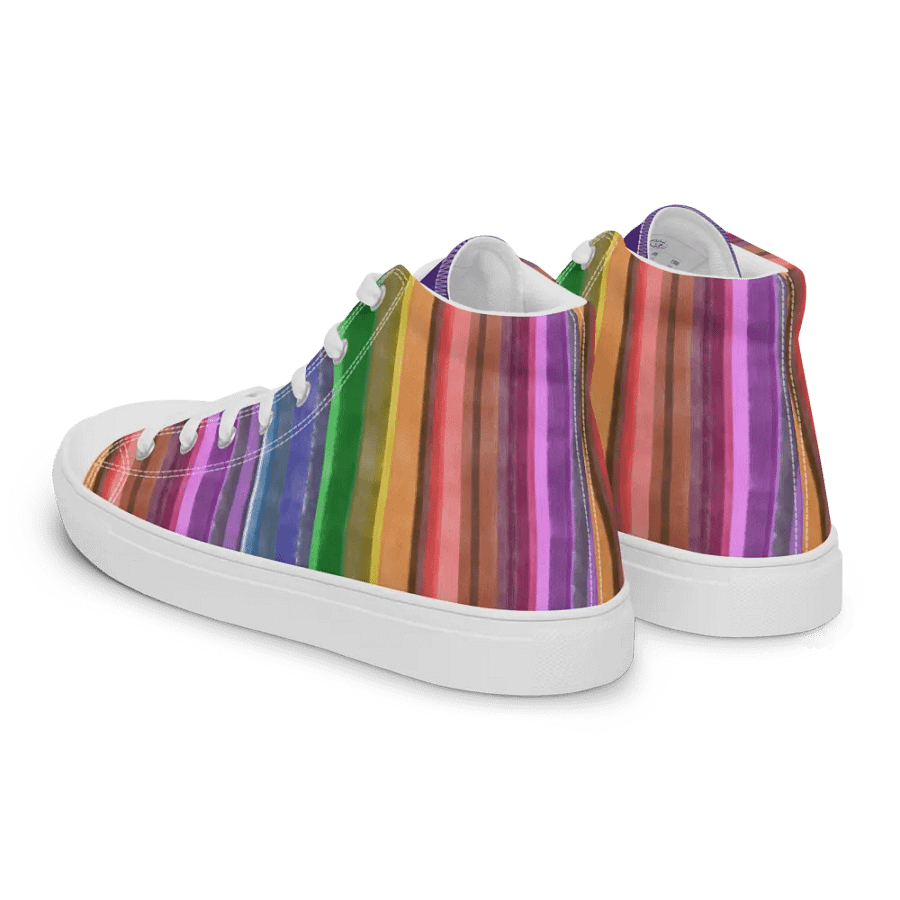 Cool Gouache Women's High-Top Canvas Shoes product image (16)