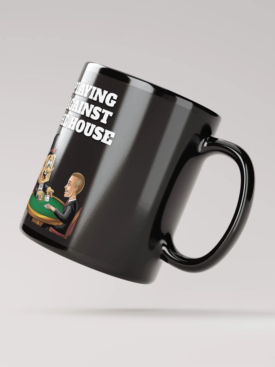 Playing Against The House - Funny Wordplay Black Coffee Mug product image (7)