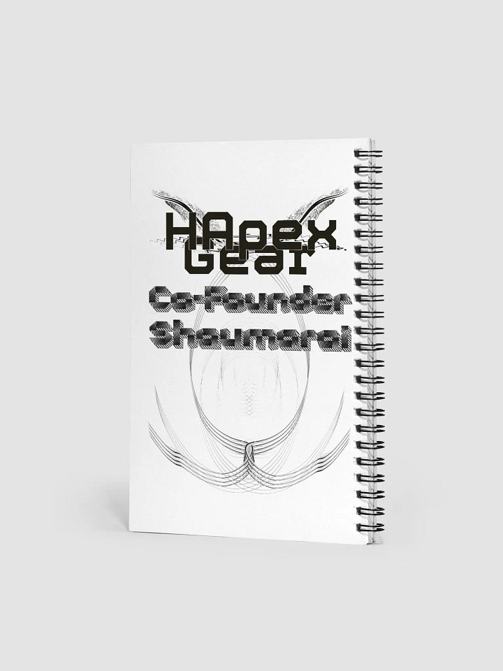 Spiral Notebook - Co Founder Shaumarai - Black HApex Gear Black Logo product image (2)