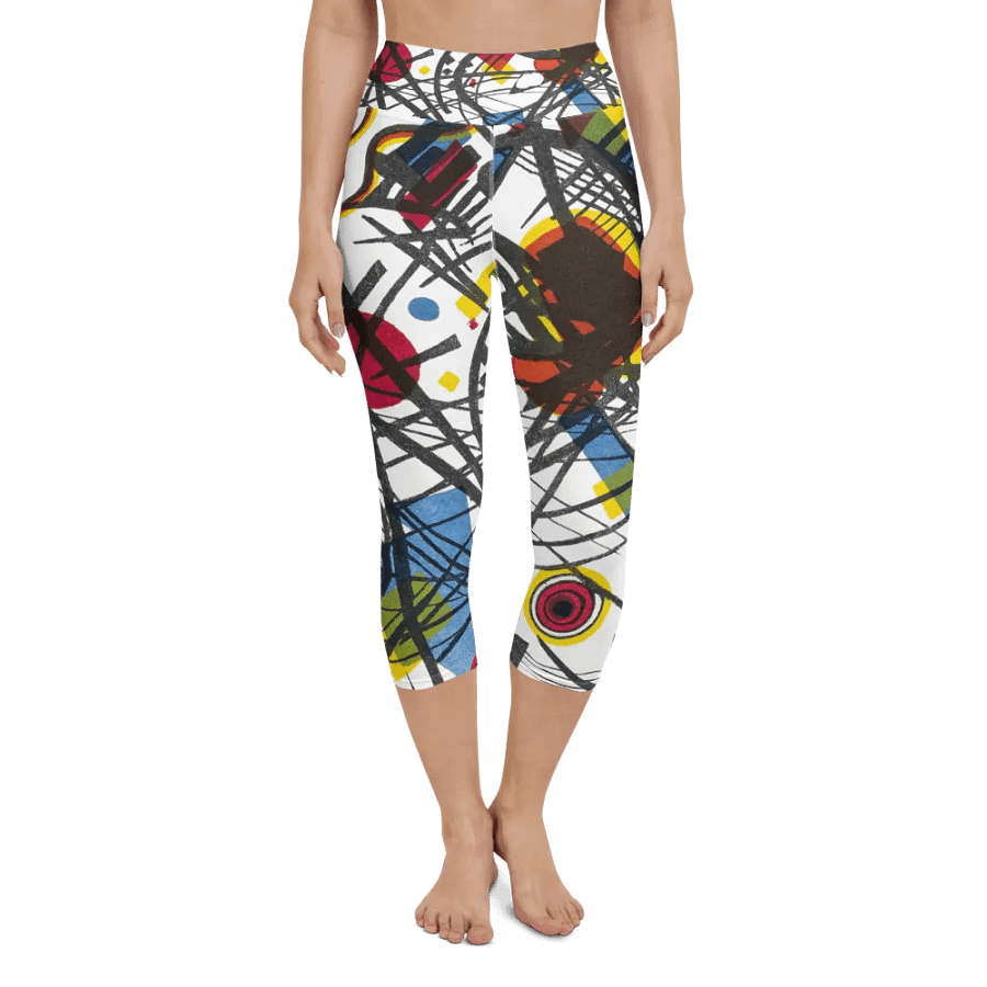 Abstract Lithographic Pattern Design Yoga Capri Legging - V3 product image (6)