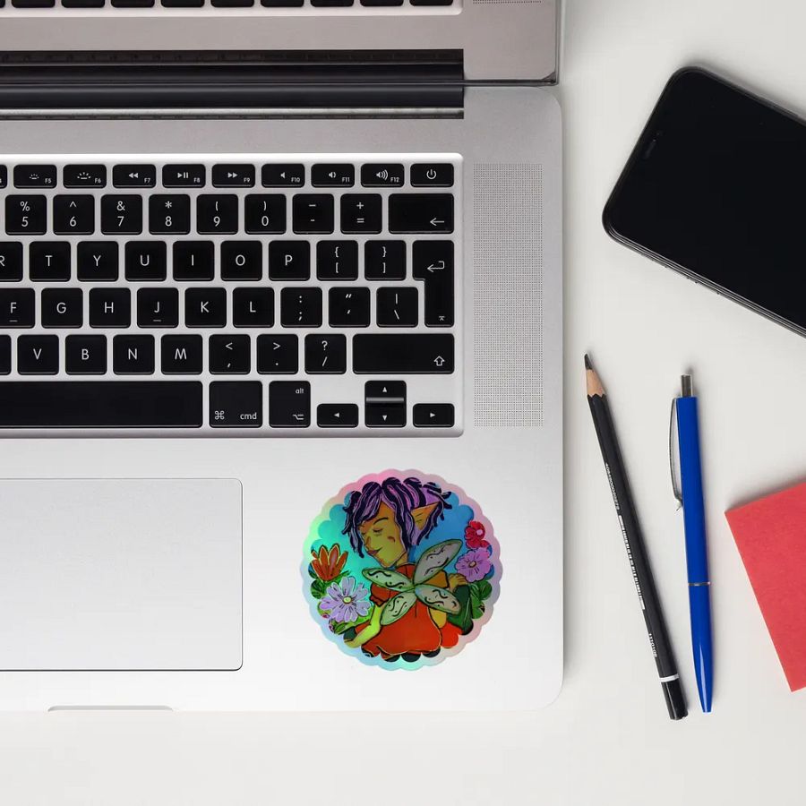 Colorful Flower Fairy Sticker product image (12)