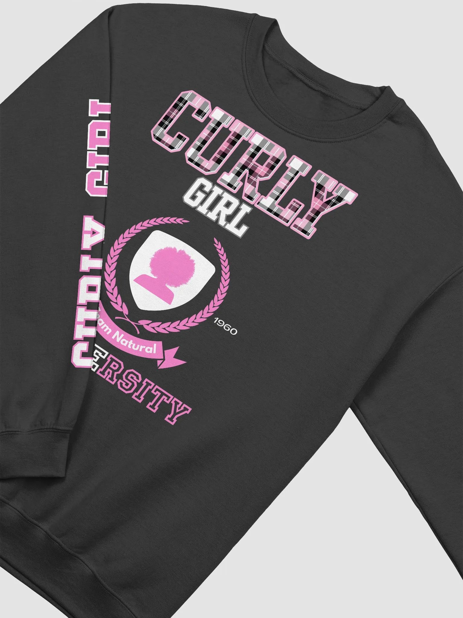 Curly Girl University Crewneck (Plaid) product image (5)