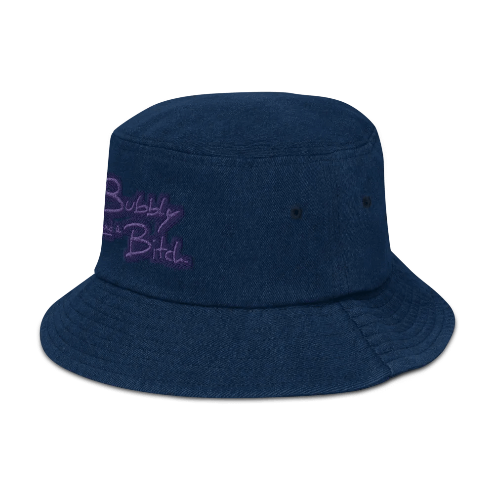 Bubbly and a B*tch (night) denim bucket hat product image (4)