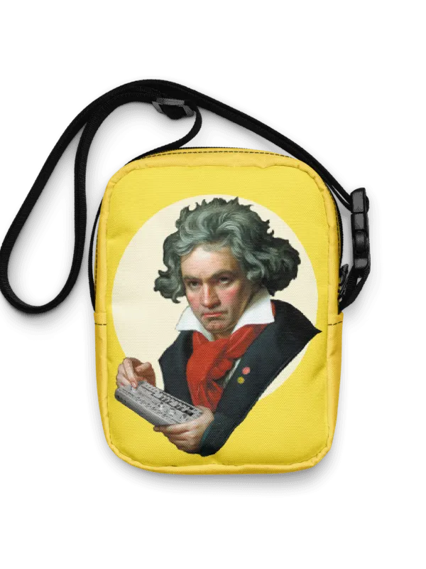 Roland van Beethoven by FranK FoniK , Techno EDM Utility Crossbody Bag product image (2)