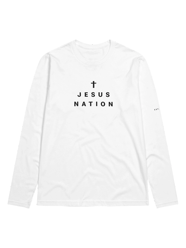 Jesus Nation Essential Long Sleeve (White) product image (1)
