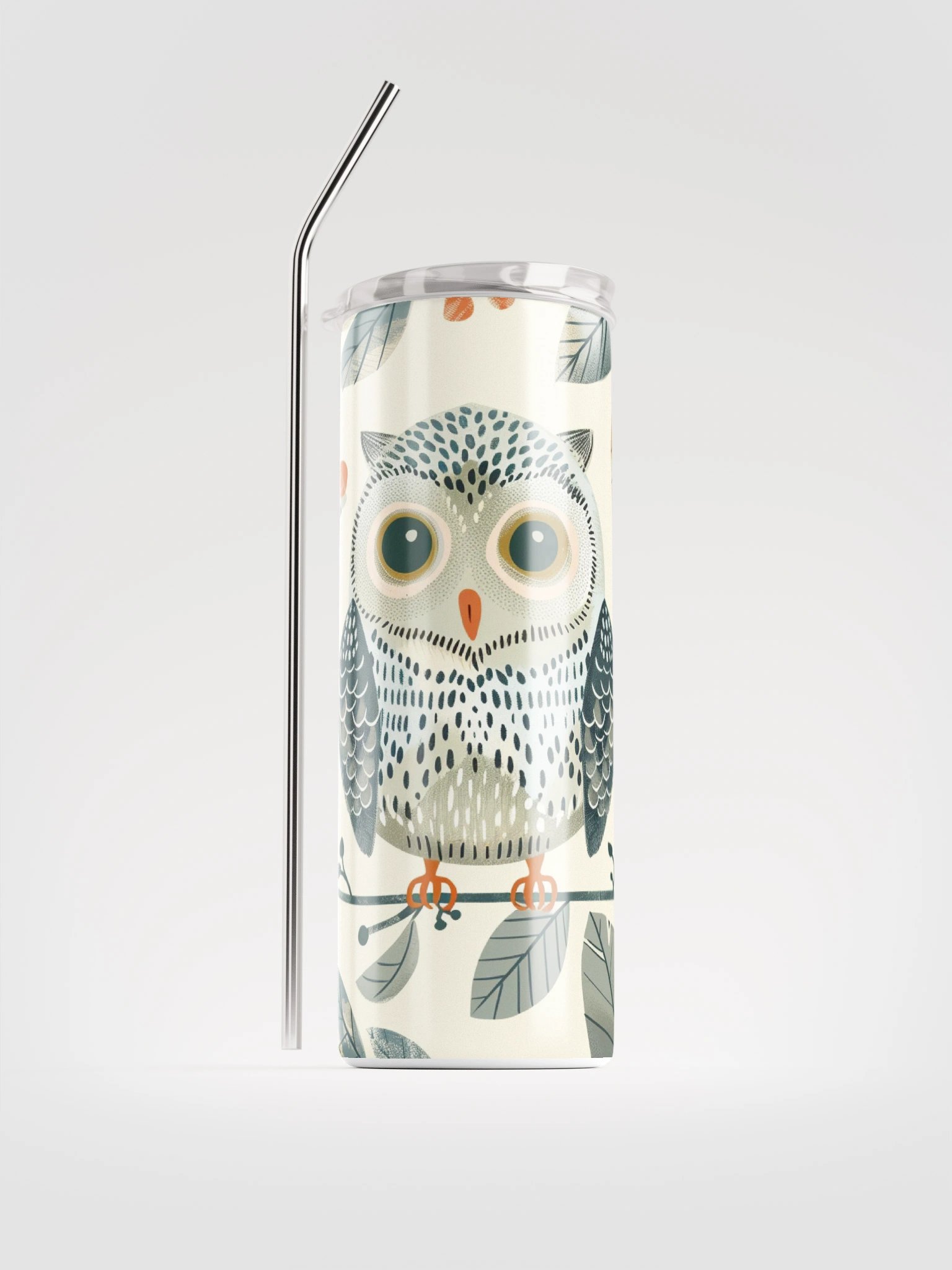Autumn Owl Stainless Steel Tumbler product image (1)