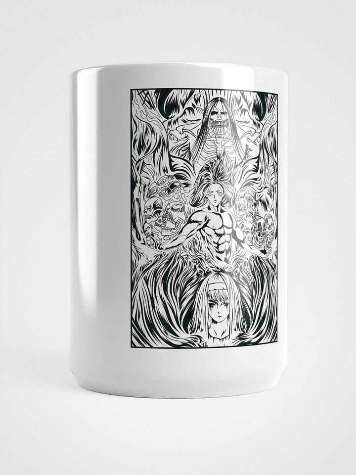 Founding Titan: Eren’s Final Power White Glossy Mug product image (1)