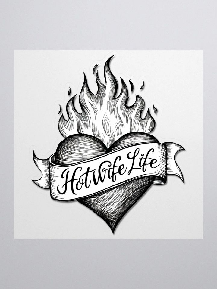 Hotwife Life Ink sketch heart Vinyl sticker product image (3)