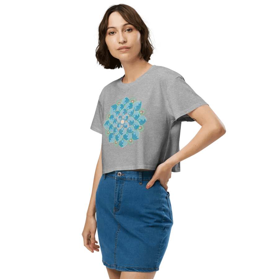 Summer Rain Mandala Women's Crop Top product image (3)