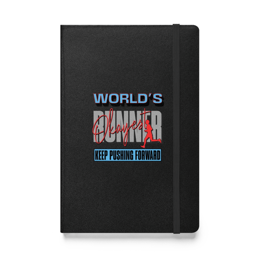 Worlds Okayest Runner Motivational Hardcover Notebook product image (1)