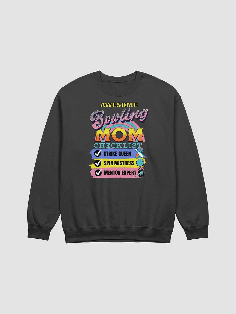 Awesome Bowling Mom Checklist Crewneck Sweatshirt product image (1)
