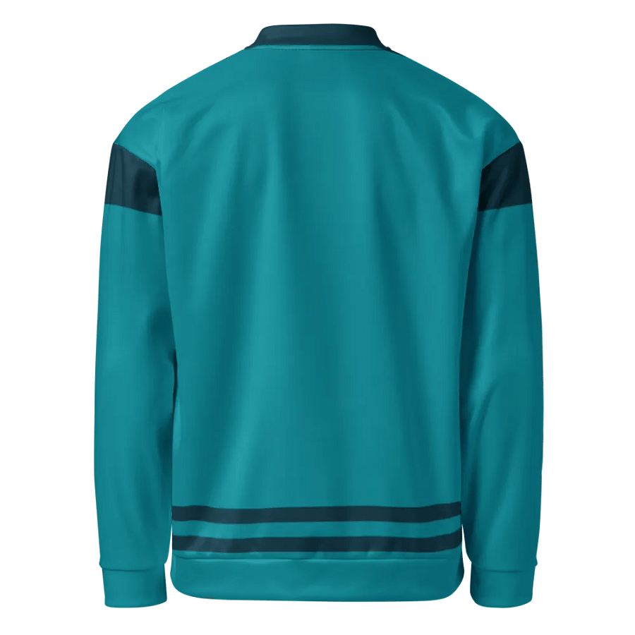 Customizable Teal Line Bomber Jacket product image (4)