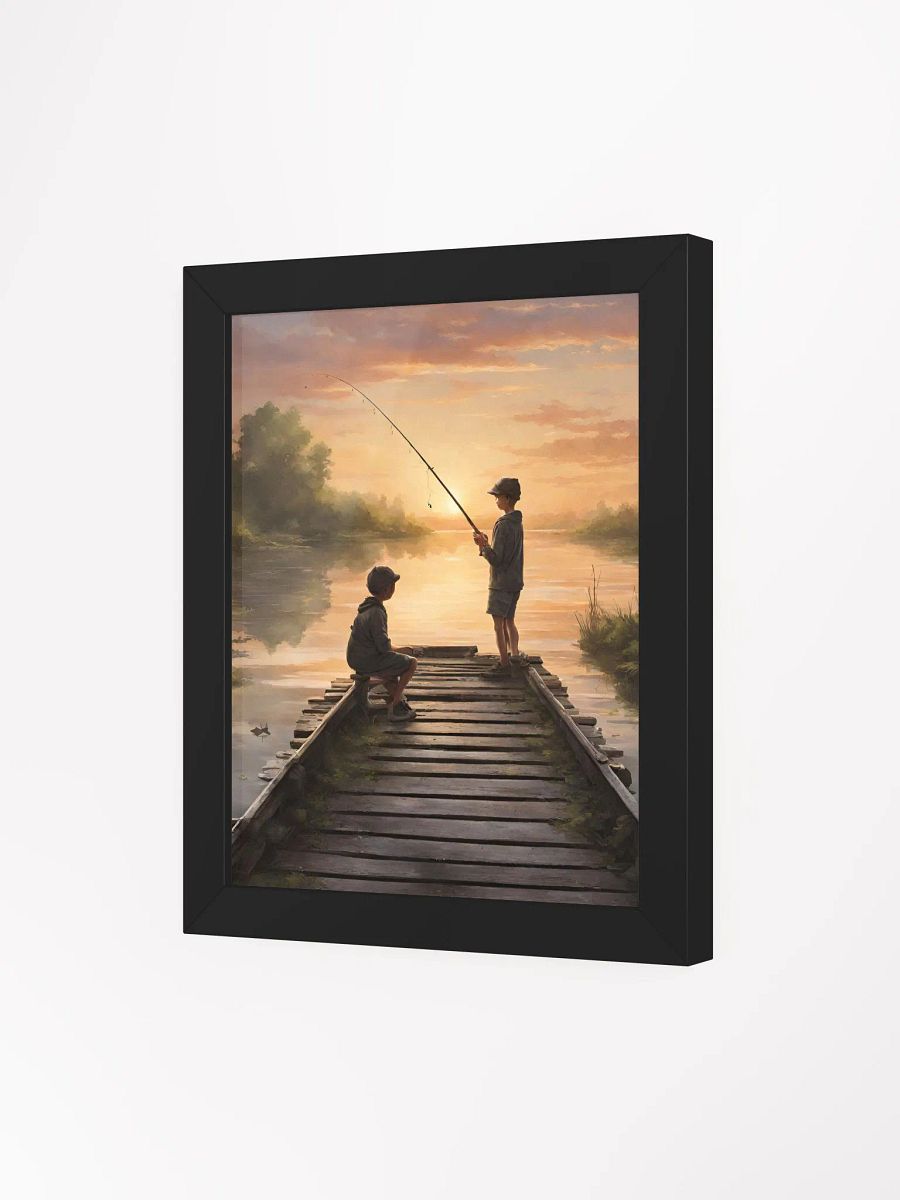 Buddies at Sunrise Fishing Framed Poster product image (17)