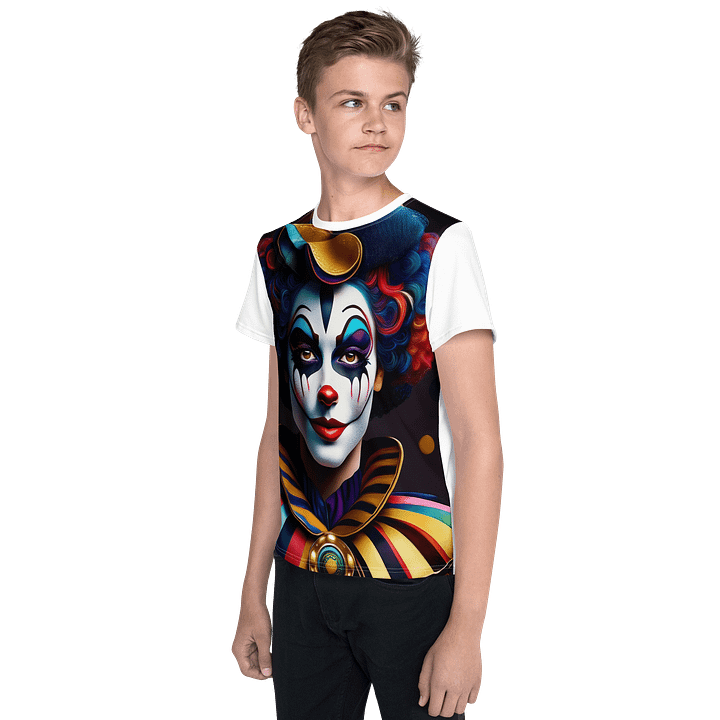 Youth Crew Neck T-Shirt confident female clown product image (2)