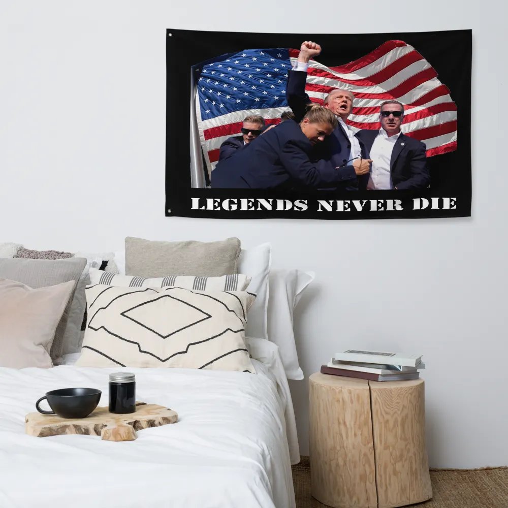 Trump 2024 Legends Never Die Flag product image (4)
