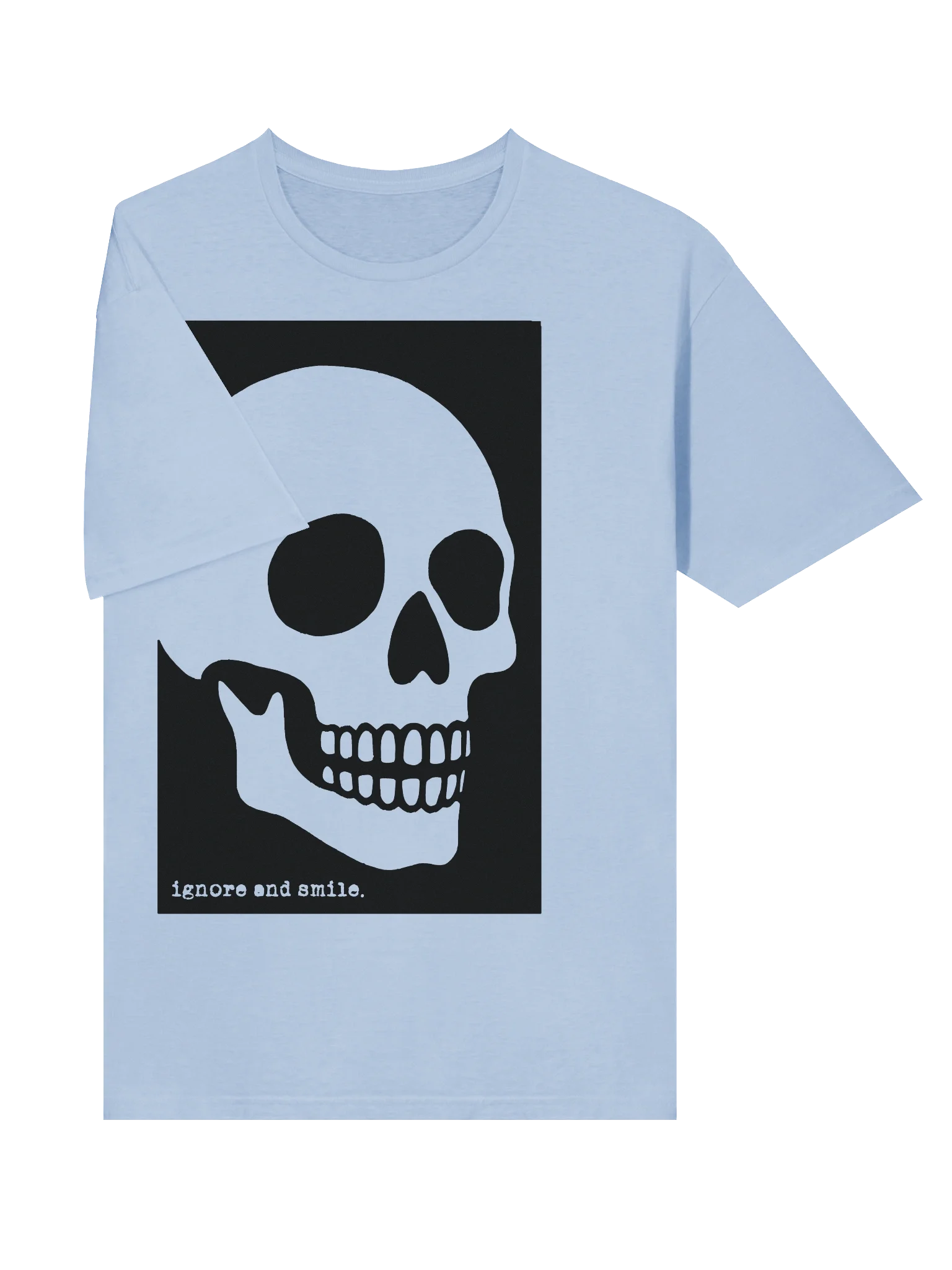 Not centered - ignore and smile skull Tee product image (41)