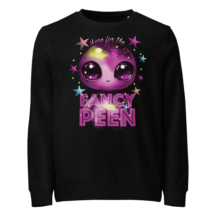Fancy Alien Organic Sweatshirt (Magenta Dude) product image (1)