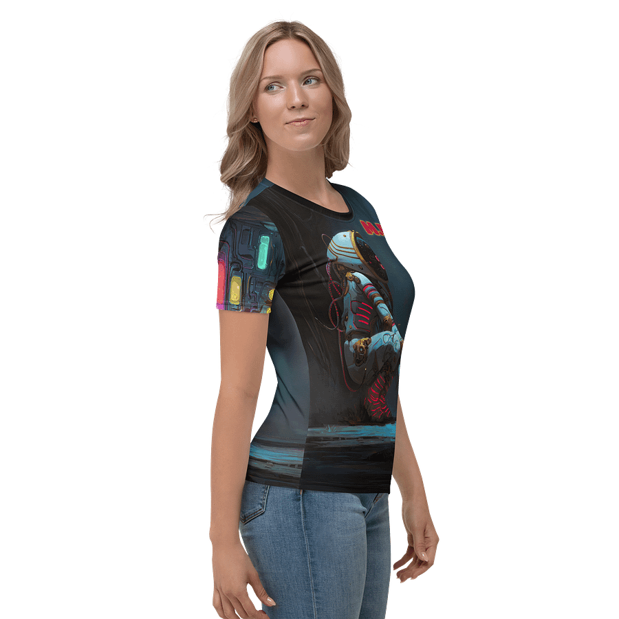 Neon Eden – Futuristic Astronaut T-Shirt by M.E product image (4)