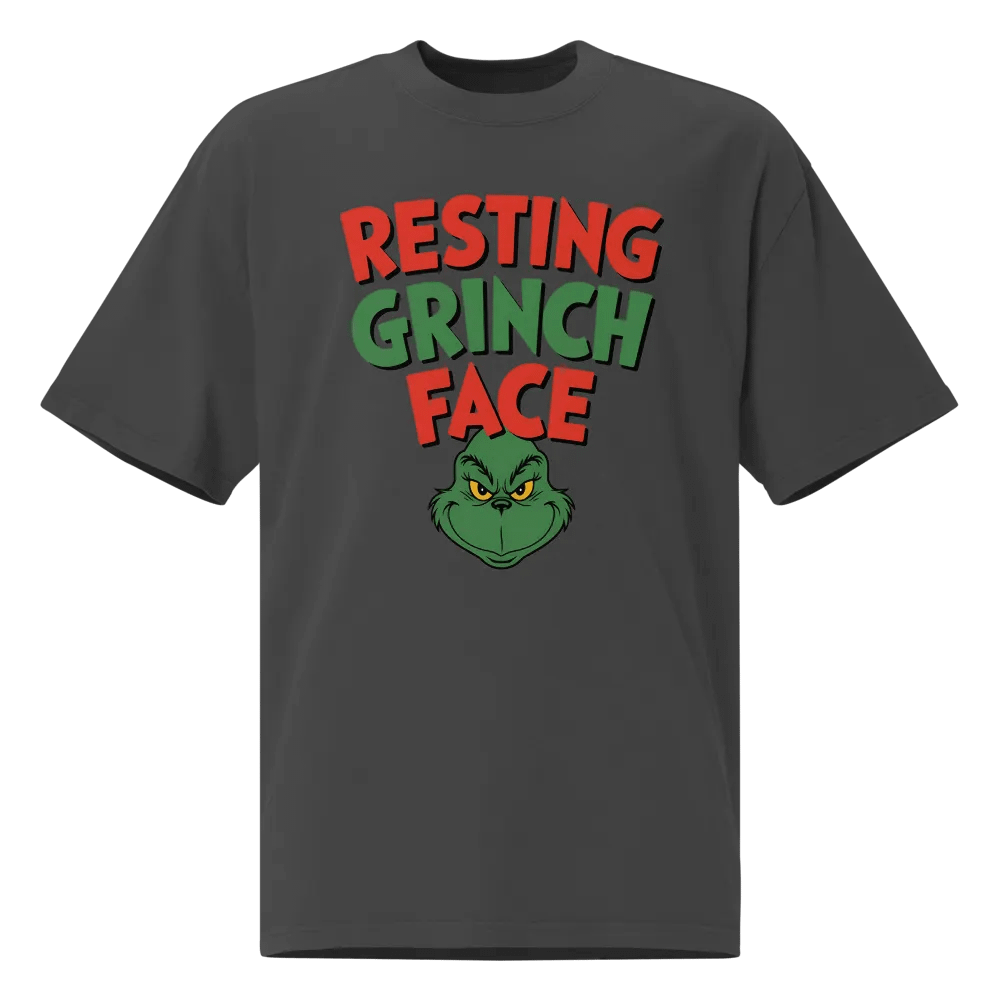 Resting Grinch Face Oversized Tee product image (1)
