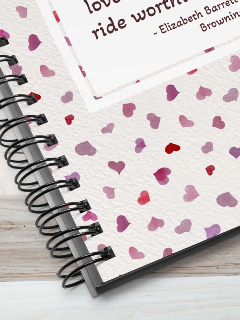 Love Makes the Ride Worthwhile Hearts Notebook product image (2)