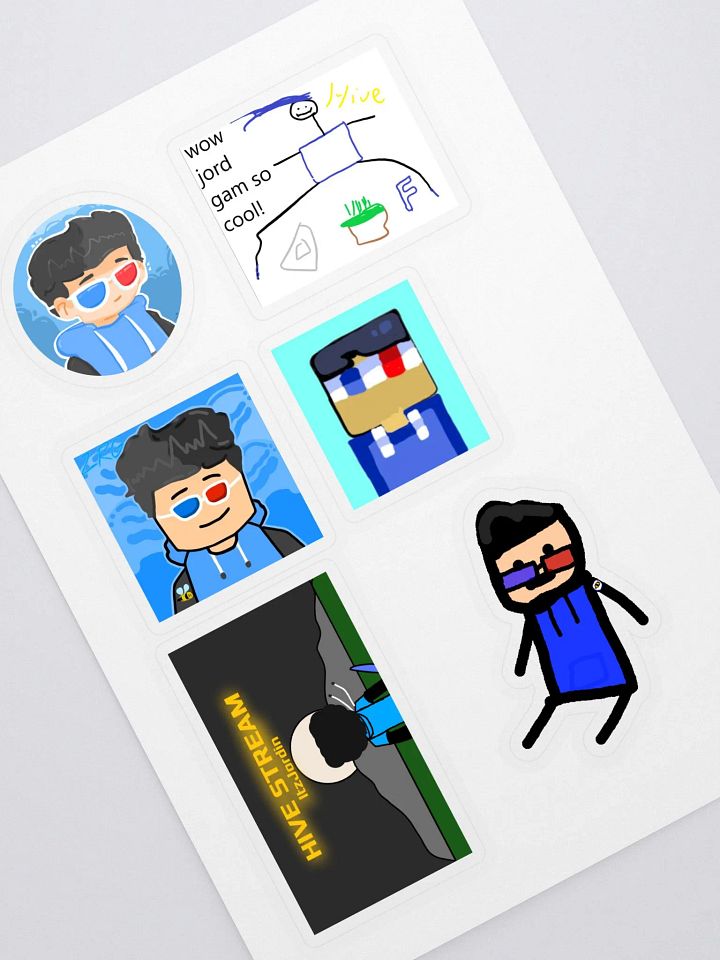 ItzJordinYT sticker Sheet (40% OFF!) product image (1)