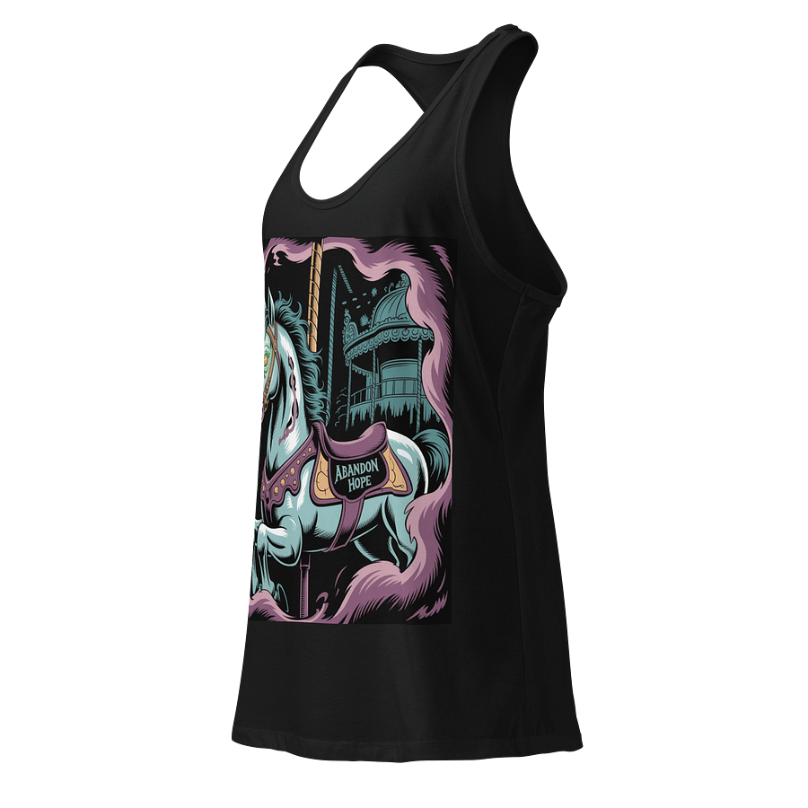 Midnight Veil Designs Women's Gothic Racerback Tank Top - Abandon Hope Black product image (3)