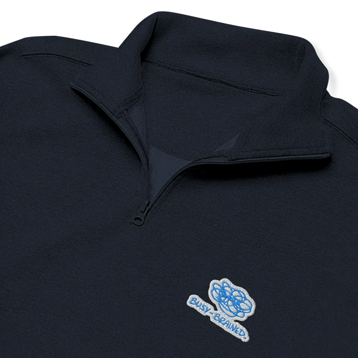 BUSY-BRAINED (aqua bubble design) embroidered quarter zip product image (11)