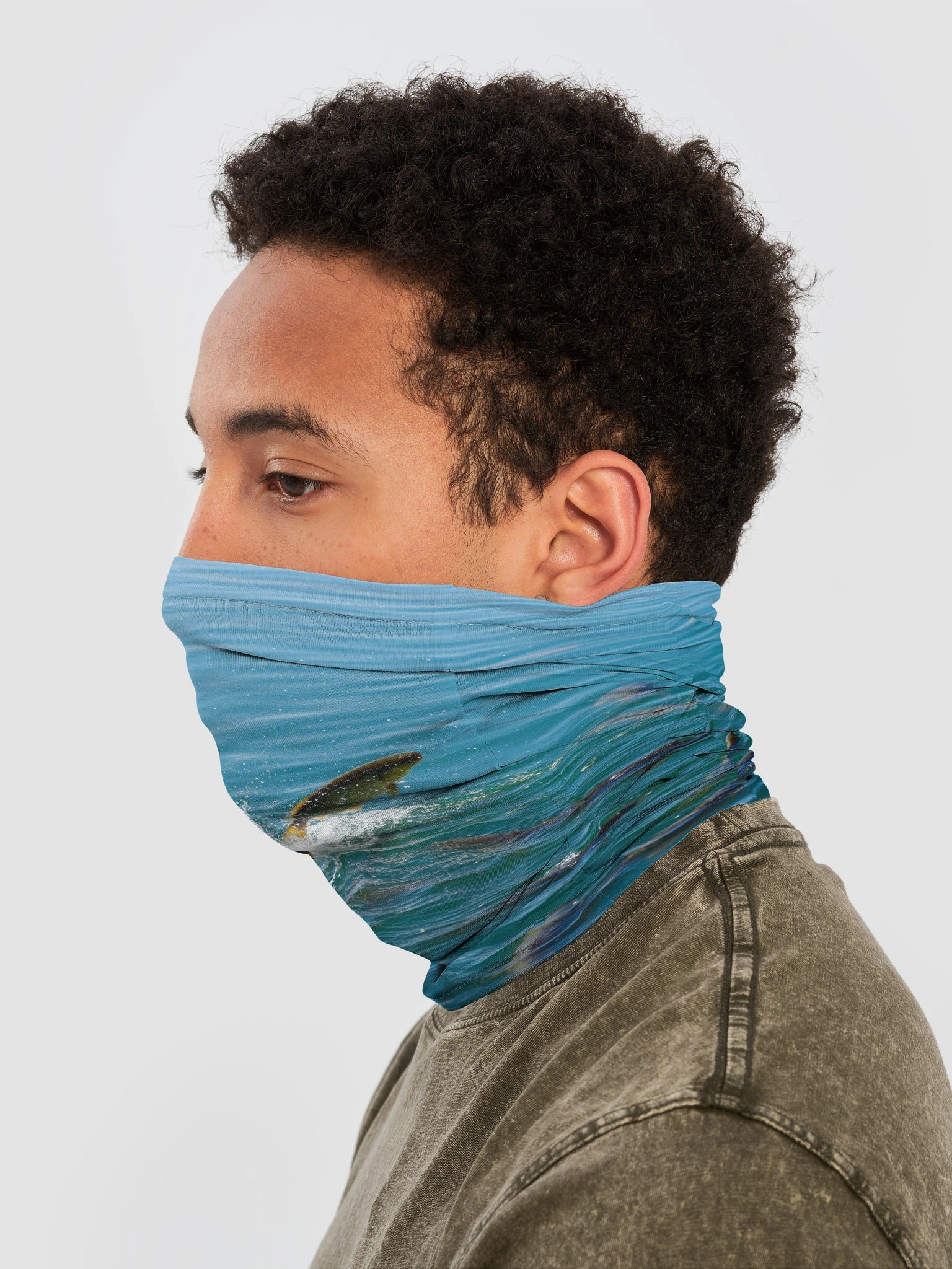 Jumping Fish All-Over Print Neck Gaiter product image (3)