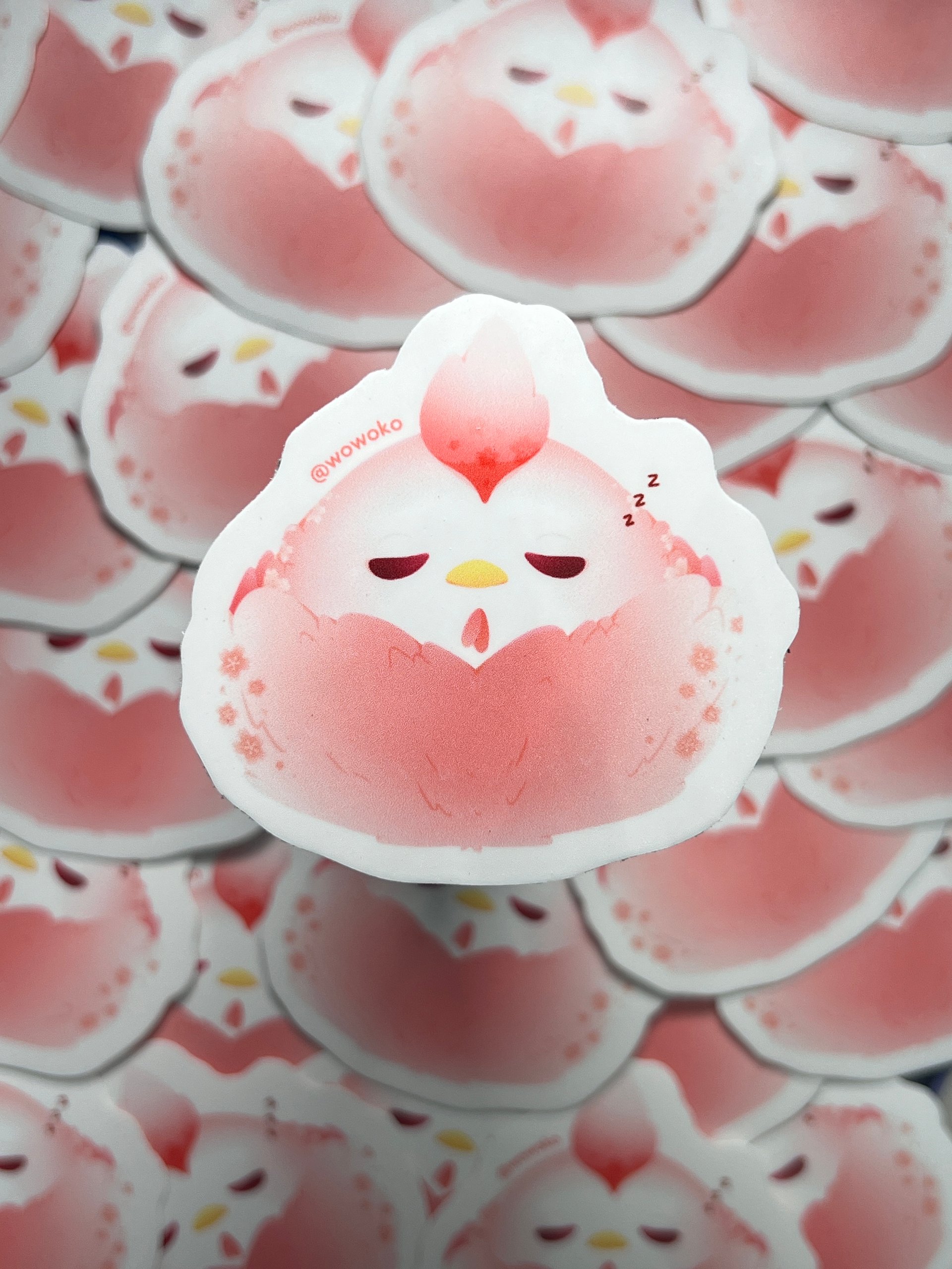 Sleepy Zodiac Animal - Rooster - Sticker product image (1)