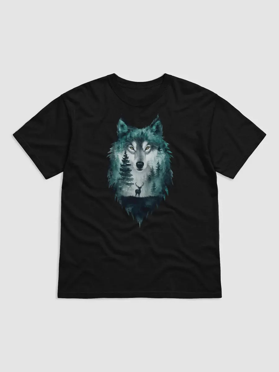 Ethereal Wolf Glitch Art T-Shirt product image (1)